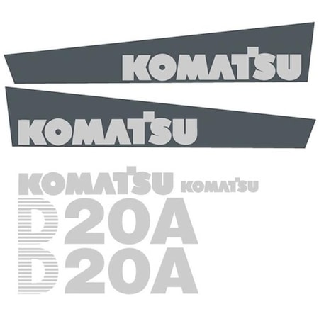 Aftermarket Decal Set with Stripe for Komatsu Dozer D20A KOMD20A-6WSDECALSET